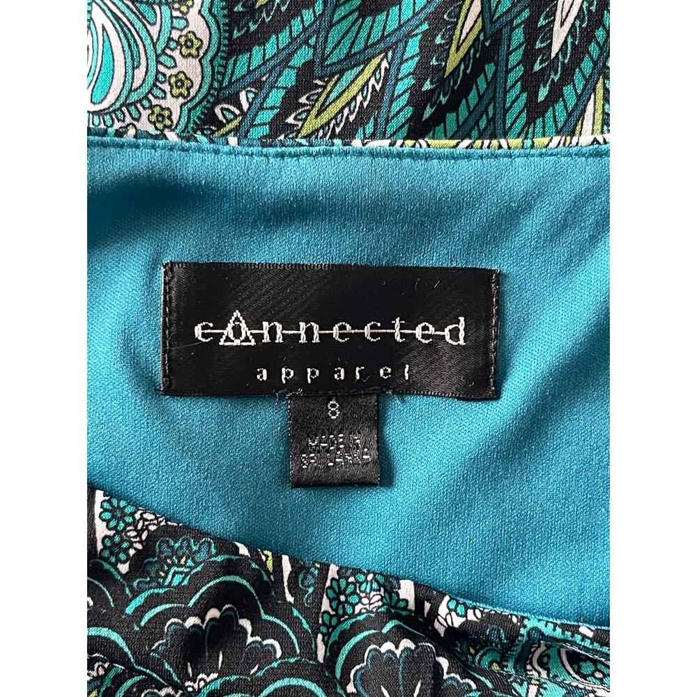 Connected Apparel Faux Wrap Dress Size 8 - Picture 7 of 7